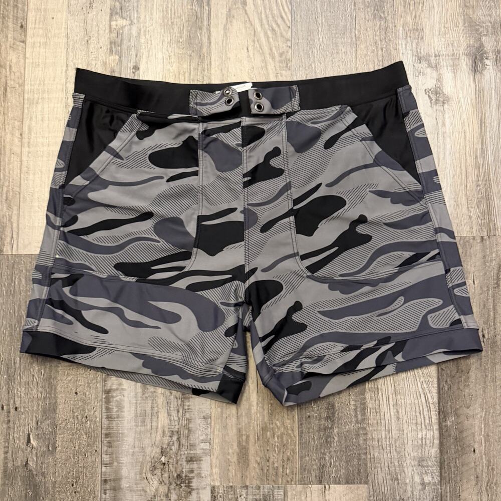 Taddlee Swimwear Men (Size L) Army Grey Racing Performance Thirt Cut Swimwear
